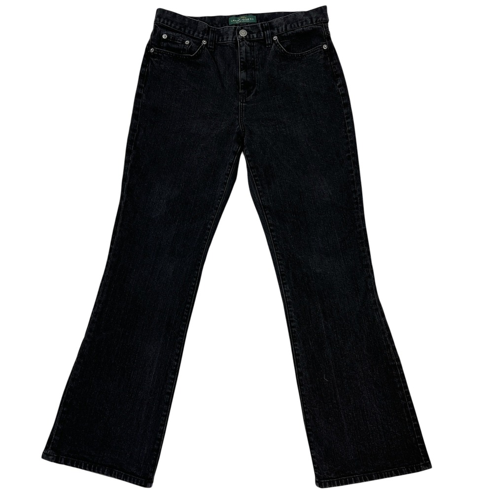Lauren Ralph Lauren Y2K Bootcut Jeans Sz 10 Black Classic Old Money Minimalist